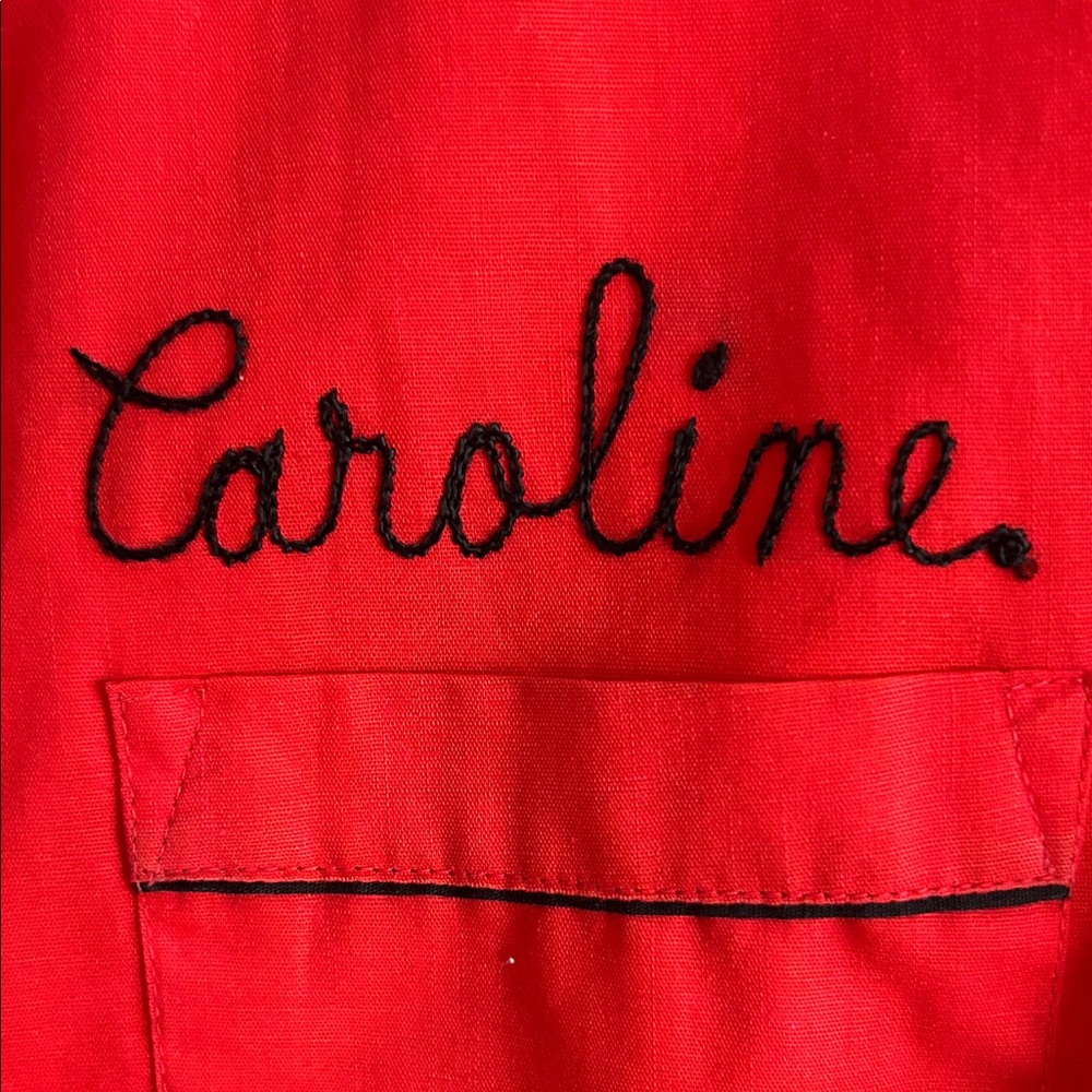 Red Bowling Shirt with Embroidered Pins - Picture 7 of 8